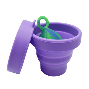 Taza de silicona plegable portátil, taza reutilizable plegable para viaje - Product Image 4