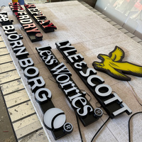 Enseigne LED extérieure à lettres canal, lettres lumineuses personnalisées en acrylique, signalétique commerciale illuminée pour devanture de magasin