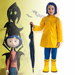 Costume Coraline pour enfants, style film, cosplay, tenue de fête d'Halloween, robe de performance pour filles - Product Image 2