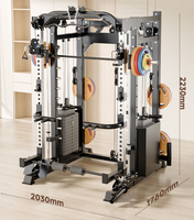 FRS Machine Smith multifonctionnelle, rack à squats, salle de sport à domicile tout-en-un, entraîneur fonctionnel, cage de musculation, entraînement de force
