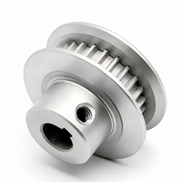 Poulie de distribution T2.5 de haute précision - Roue synchrone usinée CNC, anodisée noire, certifiée ISO9001:2008, OEM disponible