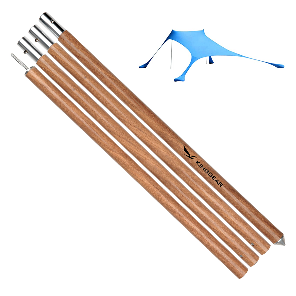 Настраиваемый Логотип, регулируемые алюминиевые трубы, брезентовый полюс, деревянный полюс для палатки для кемпинга на открытом воздухе