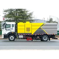 Camion balayeuse routière Sinotruk HOWO 4X2 18T, diesel, transmission manuelle, pompe à moteur, engrenage, directement de l'usine, personnalisé, exportation Pérou, haute performance