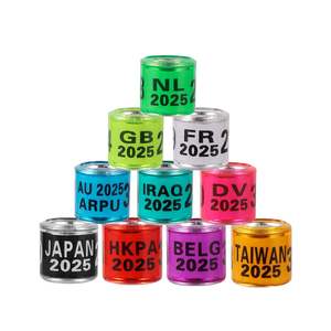 8 Mm Meerkleurige Duivenvoetring Digitale Trainingsringen Vogelpapegaaienringen - Product Image 1