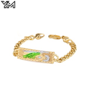 Bracciale Classico Religioso San Giuda con Croce, in Rame Placcato Oro, Semplice ed Elegante, per Uomo e Donna - Product Image 3