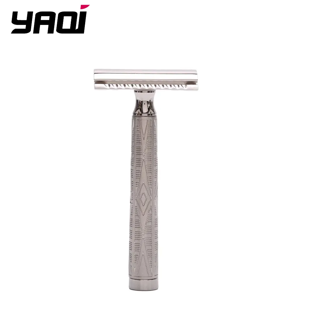 YAQI Sell well Nickel Color Men's Safety Razor brass handle for male