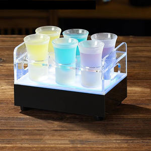 彩虹发光发光酒杯pc塑料鸡尾酒射灯眼镜架 - Product Image 1