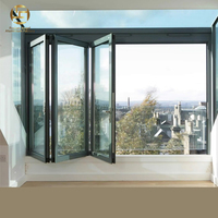 Ventana Plegable sin Marco Estilo Francés Angel, Vidrio Templado, Aleación de Aluminio, Insonorización y Aislamiento Térmico para Cocina y Uso Exterior