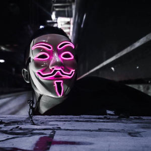 서클 엘 와이어 빛나는 마스크 빛나는 LED 라이트 쿨 크리스마스 생일 코스프레 마스크 - Product Image 1