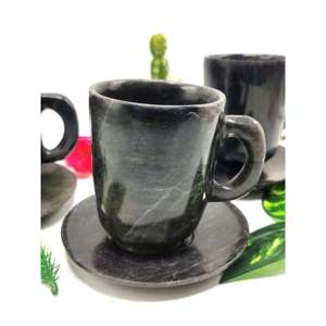 Hermosa Taza y Platillo de Aventurina Azul Oscuro - SOLO 1 Taza y 1 Platillo - Product Image 1