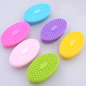 Silicone souple Brosse de <span class=keywords><strong>Massage</strong></span> De Bain De Lavage De Cheveux Shampooing Cuir Chevelu pour bébé - Product Image 1