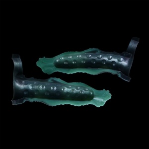 Wholesale Large Male Penis Sleeve Enlarger Monster Penis Extender Sleeve with Cock Ring Big Knot <b>Dildo</b> Adult Sex Toy for Men - Product Image 3