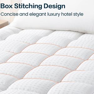 Protège-<span class=keywords><strong>matelas</strong></span> matelassé imperméable épais et respirant, housse de <span class=keywords><strong>matelas</strong></span> ajustée lavable en machine, <span class=keywords><strong>anti</strong></span>-acariens, pour hôtel et maison - Product Image 4