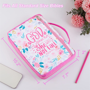 Bolsa Grande para Biblia con Asa, Accesorios para Estudio Bíblico para Niños, Estuche Multifuncional para Transportar Libros, Funda para Biblia de Iglesia - Product Image 6