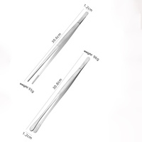 2 Pcs Pince à épiler professionnelle en acier inoxydable Pince longue pour aliments Pince à épiler de cuisine pour la cuisson sur le gril et la pâtisserie