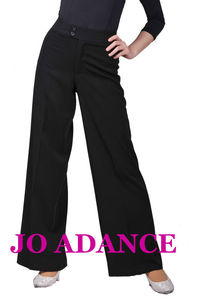 Pantaloni da <span class=keywords><strong>ballo</strong></span> neri a vita alta, pantaloni e pantaloni da donna per la sala da <span class=keywords><strong>ballo</strong></span>/danza moderna - Product Image 2