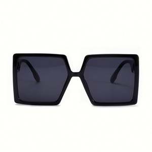 Vente chaude 2021, lunettes de soleil vintage à la mode, logo personnalisé, vente en gros, lunettes de soleil carrées à grande monture en plastique pour femmes - Product Image 6