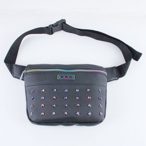 <span class=keywords><strong>Marsupio</strong></span> Casual da <span class=keywords><strong>donna</strong></span> con cintura colorato rivetti decorazione in <span class=keywords><strong>pelle</strong></span> PU chiusura a cerniera impermeabile custodia per telefono per ragazze - Product Image 2