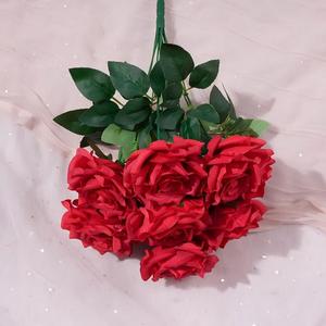 9 Cabezas de Rosas de Seda Artificiales con Núcleo de Espuma, Gran Ramo Decorativo de Flores con Diamantes para Bodas, Flores Artificiales al por Mayor - Product Image 4