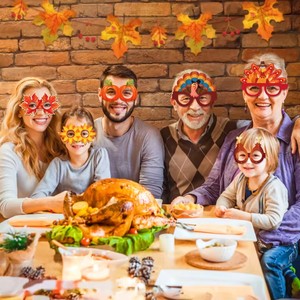 Lunettes en papier HLC ODM pour Thanksgiving, lunettes amusantes à porter en guise <span class=keywords><strong>de</strong></span> déguisement avec des motifs <span class=keywords><strong>de</strong></span> <span class=keywords><strong>citrouille</strong></span>, <span class=keywords><strong>de</strong></span> dinde et <span class=keywords><strong>de</strong></span> <span class=keywords><strong>feuille</strong></span> d'érable pour la décoration <span class=keywords><strong>de</strong></span> fête <span class=keywords><strong>de</strong></span> fin d'année - Product Image 6