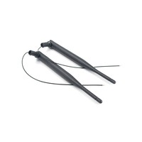 Antenne WiFi double bande 2,4 GHz 5,8 GHz à gain élevé omnidirectionnelle de type « canard en caoutchouc » avec câble coaxial mâle pour routeur sans fil
