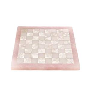 Tablero de Ajedrez Moderno de Cuarzo Rosa Personalizado, Decoración para Sala de Estudio, Sala de Estar, Escritorio, Tablero de Ajedrez de Madera de Nácar y Regalo Único para Venta al por Mayor - Product Image 3