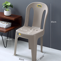 Chaises en plastique d'étude d'intérieur colorées, chaises en plastique sans bras empilables bjflamingo chaise de salle à manger solide de haute qualité