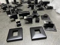 Cache-pied carré pour poteau d'escalier en acier inoxydable 304 316 noir satiné 40*40mm