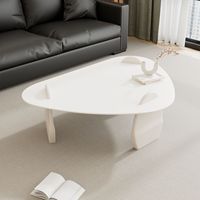 Nouvelle table basse en verre trempé triangulaire irrégulière, tables d'appoint minimalistes italiennes pour le salon