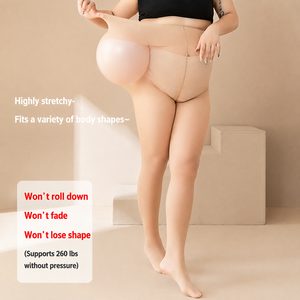 Collants d'été ultra-fins et transparents, sexy, grandes tailles, pour silhouettes généreuses, certifiés OEKO-TEX, antidérapants, extensibles, longueur cuisse - Product Image 4
