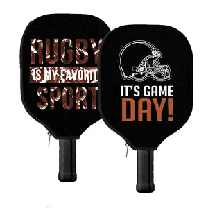 Wholesale Custom Logo Pickleball Paddle Cover Racket Bag Neoprene PU Leather Pickle Ball Accessories