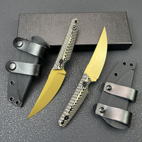 Couteau à lame fixe pleine longueur en acier M390 avec manche G10, couteau de chasse multifonctionnel d'extérieur avec étui, outil EDC, vente en gros, OEM