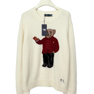 RL/Scan Code Red Envelope Little Bear 26 <span class=keywords><strong>Pull</strong></span> en laine tricoté pour <span class=keywords><strong>femme</strong></span>, style coréen hiver, avec broderie motif dessin animé - Product Image 2