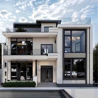 Fenêtre à auvent en aluminium à rupture de pont thermique à double vitrage moderne conforme à la norme australienne AS2047/AGWA, résistante au vent et à l'eau