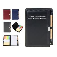 Bloc-notes autocollant en cuir PU personnalisé à imprimer soi-même, boîte de rangement pour bloc-notes, notes autocollantes à sublimation, bloc-notes pour bloc-notes promotionnel