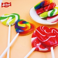 Valentijnsdag Bekentenis Regenboog Lolly Voor Kinderen Harde Textuur Hart Ster Vorm Fruitige Smaak Kleurrijke Art Deco Coating Doos