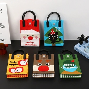 Regalo de Navidad, bolsos bonitos de punto, bolso de caramelo de Papá Noel, hermosos bolsos rojos/verdes, bolso de mano de punto plegable para mujer - Product Image 5