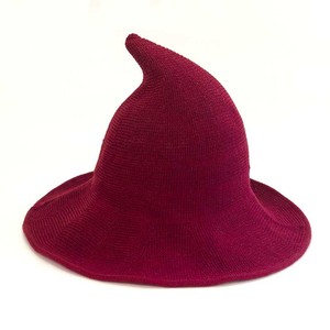 <span class=keywords><strong>Chapeau</strong></span> de sorcière pliable en tricot pour Halloween, 100% polyester, pour la plage, pour femmes, directement de l'usine - Product Image 1