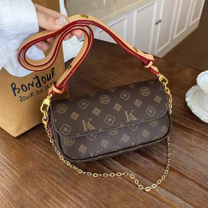 Bolso de Hombro Retro de Lujo, Pequeño y Cuadrado, con Estampado Floral, Cadena de Moda, Bolso de Axila para Mujer - Product Image 6