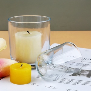 Frasco de Vidrio Transparente para Velas con Tapa, Base Redonda de 10 oz, Forma de U, Laterales Gruesos, Color Personalizado - Product Image 4