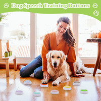 Livraison Rapide – Lot de 4 Boutons de Communication pour Animaux de Compagnie – Jouets Promotionnels pour Chiens – Ensemble d'Appareils d'Entraînement Enregistrables – Prix de Gros