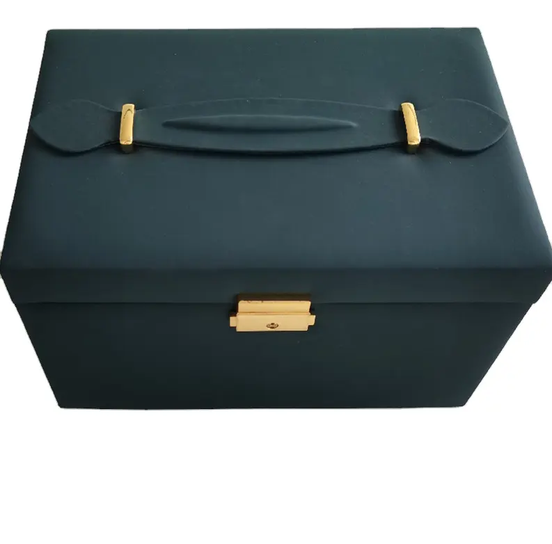 Кожаный футляр для ювелирных изделий ручной работы, дорожная коробка для косметики, упаковочная коробка, витрина для ювелирных изделий