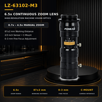 Objectif de vision industrielle POMEAS 6,5x à zoom continu 0,7x à 4,5x, mise au point fine 3 mm, WD 87 mm, monture C 2/3 pouces, OEM LZ-63102-M3