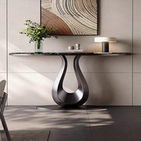 Console d'entrée en métal de style italien, luxe léger, pour hôtel, villa, murale, moderne, minimaliste, longue, pour couloir