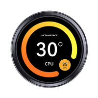 Boîtier d'ordinateur JONSBO TF2-360SC(BN) tout-en-un en alliage d'aluminium noir avec refroidissement par eau, ventilateur sans pale, écran LCD IPS, logiciel vidéo