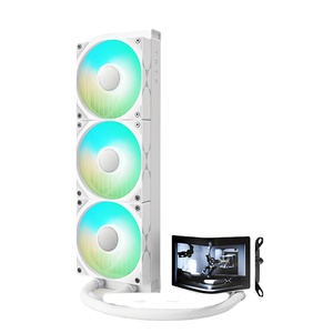 ARGB White/black 6.5-inch Curved Screen Computer CPU Cooling Integrated Water-cooled Radiator Cooling Fan <b>Cpus</b> Fans Cooling Pc C - Product Image 1