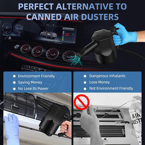 Souffleur de poussière électrique Portable 500W 120V dépoussiéreur à air comprimé sans fil avec moteur sans balais Cyberpunk Design <span class=keywords><strong>Jet</strong></span> Blower - Product Image 4