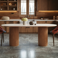 Table à manger autonome de style nordique neuve ou ensemble de chaises complet pour 4 à 6 personnes, option table à manger en bois