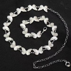 Butterfly <b>Waist</b> <b>Chain</b> Zinc Alloy Women's Party Holiday Gift White K Color Single Layer Body <b>Chain</b> - Product Image 2