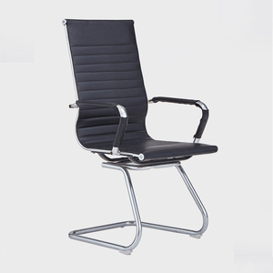 Chaise de réception visiteur à dossier bas, à cadre arqué, en métal, pour usage commercial, idéale pour les bureaux et les salles de conférence (vente en gros) - Product Image 3